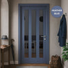 UK Made to Measure - Langley Interior Door - Tinted Glass - Premium Primed - 7 Colour Options