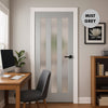 UK Made to Measure - Langley Interior Door - Frosted Glass - Premium Primed - 7 Colour Options
