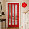 UK Made to Measure - Langley Interior Door - Clear Glass - Premium Primed - 7 Colour Options