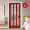 UK Made to Measure - Langley Interior Door - Frosted Glass - Premium Primed - 7 Colour Options