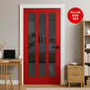 UK Made to Measure - Langley Interior Door - Tinted Glass - Premium Primed - 7 Colour Options