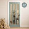 UK Made to Measure - Langley Interior Door - Clear Glass - Premium Primed - 7 Colour Options