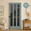 UK Made to Measure - Langley Interior Door - Tinted Glass - Premium Primed - 7 Colour Options