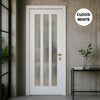 UK Made to Measure - Langley Interior Door - Frosted Glass - Premium Primed - 7 Colour Options