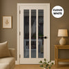 UK Made to Measure - Langley Interior Door - Tinted Glass - Premium Primed - 7 Colour Options