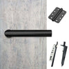 Shelton Double Door Lever Handle Pack - 6 Radius Cornered Hinges - Matt Black