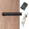 Shelton Door Lever Handle Pack - 4 Square Hinges - Matt Black