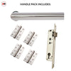 Shelton Door Lever Handle Pack - 4 Square Hinges - Polished Stainless Steel