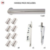 Shelton Double Door Lever Handle Pack - 8 Square Hinges - Polished Stainless Steel
