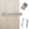 Shelton Double Door Lever Handle Pack - 8 Square Hinges - Polished Stainless Steel