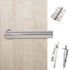 Shelton Double Door Lever Handle Pack - 6 Square Hinges - Polished Stainless Steel