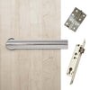 Shelton Door Lever Handle Pack - 4 Square Hinges - Polished Stainless Steel