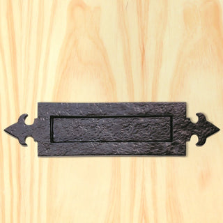Image: Antique Black Ludlow LF5525 Fleur De Lys Letter Plate Size 355x90mm