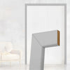 Made to Size Thruframe Interior Mist Grey Primed Door Lining Frame and Simple Architrave Set - Suits Double Fire Doors