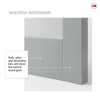 Sintra 4 Pane Solid Wood Internal Door UK Made DD6428G Clear Glass - Eco-Urban - Colour Options