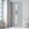 Cornwall 1 Pane 2 Panel Solid Wood Internal Door UK Made DD6404SG Frosted Glass - Eco-Urban - Colour Options
