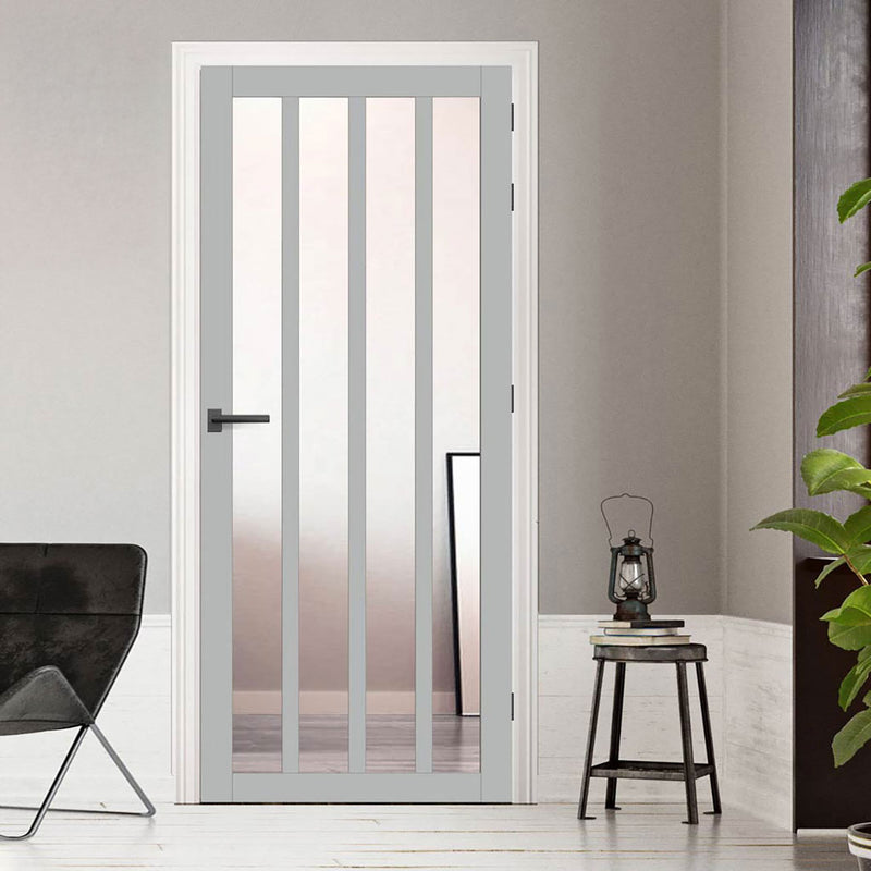 Sintra 4 Pane Solid Wood Internal Door UK Made DD6428G Clear Glass - Eco-Urban - Colour Options