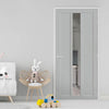 Cornwall 1 Pane 2 Panel Solid Wood Internal Door UK Made DD6404G Clear Glass - Eco-Urban - Colour Options