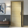 Bespoke Lille Oak Flush Internal Door - Prefinished