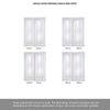 ThruEasi Room Divider - Lincoln 3 Pane White Clear Glass Unfinished Door with Single Side