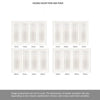 ThruEasi Room Divider - Lincoln 3 Pane White Clear Glass Unfinished Double Doors with Double Sides