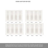 ThruEasi Room Divider - Lincoln 3 Pane White Clear Glass Unfinished Double Doors with Double Sides