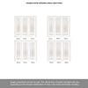 ThruEasi Room Divider - Lincoln 3 Pane White Clear Glass Unfinished Double Doors with Single Side