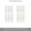 ThruEasi Room Divider - Lincoln 3 Pane White Clear Glass Unfinished Double Doors with Single Side