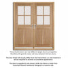 External Double Door & Frame Set - Cottage 4L Oak - Clear Double Glazing