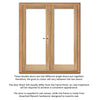 External Shaker 1L Oak Double Door and Frame Set - Clear Double Glazing