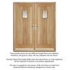 External Double Door & Frame Set - Suffolk Oak - Frosted Double Glazing