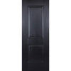 Premium Single Sliding Door & Wall Track - Arnhem 2 Panel Black Primed Door