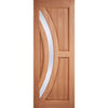 Harrow Hardwood Front Door - Frosted Clear Toughened Double Glazing - Colour Options