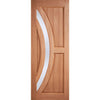 Harrow Hardwood Front Door - Frosted Clear Toughened Double Glazing - Colour Options