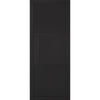 SpaceEasi Top Mounted Black Folding Track & Double Door  - Tribeca 3 Panel Black Primed Door