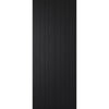Top Mounted Stainless Steel Sliding Track & Double Door - Laminate Montreal Flush Black Doors - Prefinished