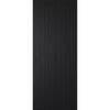 SpaceEasi Top Mounted Black Folding Track & Double Door  - Montreal Charcoal Door - Prefinished