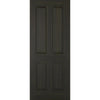 Top Mounted Stainless Steel Sliding Track & Double Door - Regency 4 Panel Smoked Oak Doors - Prefinished