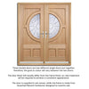 External Double Door & Frame Set - Empress Oak - Zinc Clear Double Glazing