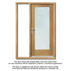 External Shaker 1L Oak Front Door - Clear Double Glazing - One Unglazed Side Screen