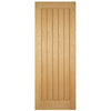 Bespoke Thruslide Surface Mexicano Oak Door - Vertical Lining - Sliding Door and Track Kit - Prefinished