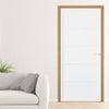 Made to Size Single Interior Unfinished Oak Veneered Frame - For 30 Minute Fire Doors
