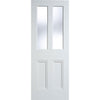 Nostalgia Malton 2 Pane White Primed Double Evokit Pocket Door - Unglazed