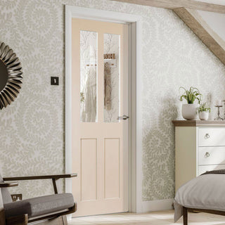 Image: Prefinished Bespoke Malton Shaker Glazed Door - Choose Your Colour