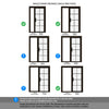 ThruEasi Black Room Divider - Malvern Clear Glass Prefinished Door with Full Glass Side