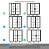 BlackRoom Divider - Malvern Clear Glass Prefinished Door Pair with Full Glass Side