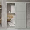 Single Sliding Door & Premium Wall Track - Eco-Urban® Manchester 3 Panel Door DD6305 - 6 Colour Options