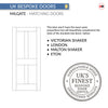 UK Made to Measure - Millgate Victorian 2L Interior Door - Tinted Glass - Premium Primed - 7 Colour Options