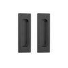 Chester 120mm Sliding Door Oblong Flush Pulls Pair and Single Finger Pull - Matt Black Finish