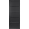 Top Mounted Black Sliding Track & Double Door - Industrial Metro Black Panel Internal Door - Prefinished
